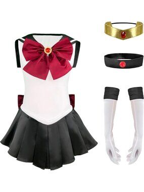 Sailor Anime Outfit Moon Cosplay Halloween Costume Girls LARGE